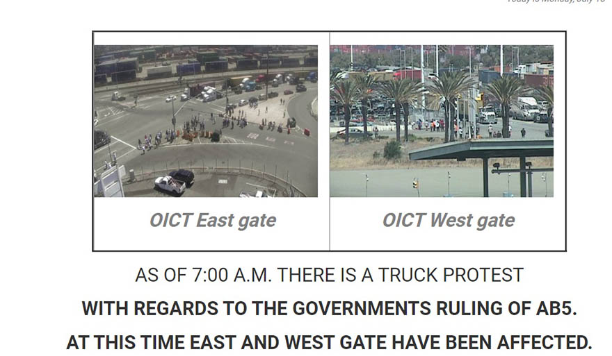 由于美國政府對的決策，此時(shí)奧克蘭碼頭東西大門都受到了影響。